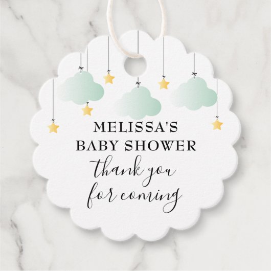 Twinkle Twinkle Neutrale Douche Bedankt Bedankjes Labels (Voorkant)