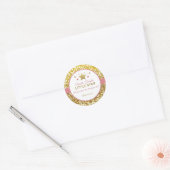 Twinkle Twinkle petit étoile rose et or stickers (Enveloppe)