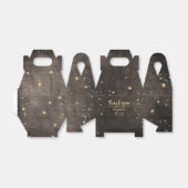 Twinkle twinkle rustieke hout unisex babyshower bedankdoosjes (Uitgevouwen)
