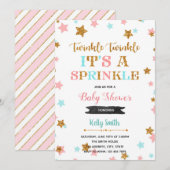 Twinkle Twinkle spetter regenbui uitnodiging (Voorkant / Achterkant)