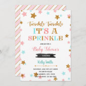 Twinkle Twinkle sproeiregen uitnodiging (Voorkant / Achterkant)