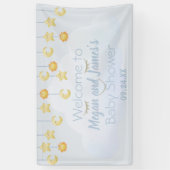 Twinkle Twinkle Stars Strooiwolk Baby Shower Spandoek (Verticaal)
