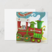 Twinkletoes op de kersttrein feestdagenkaart (Voorkant / Achterkant)