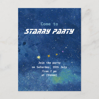 Twinkling sterrenhemel illustratie  briefkaart