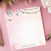 Twinkling String Lights Pastel Gepersonaliseerde n Notitieblok