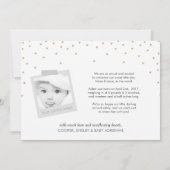 Twinkly Gold Stars Baby Boy Aankondiging (Achterkant)