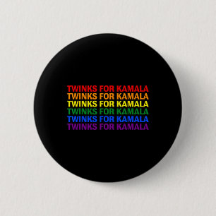 Twinks voor Kamala Harris LGBTQ Pride Gay Lesbian Ronde Button 5,7 Cm