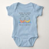 Twinnies Double the Diapers Double the fun Romper (Voorkant)