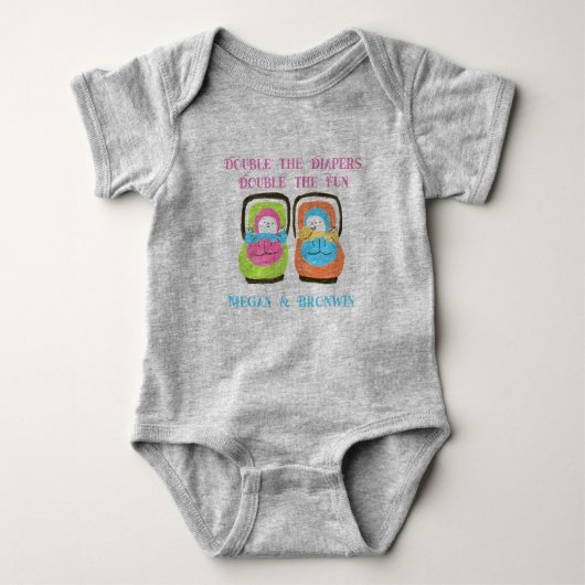 Twinnies samen geboren, vrienden voor altijd romper (Voorkant)