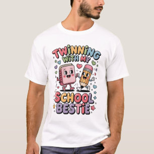 Twinning Met Mijn Beste Schoolvriendin Cute Notiti T-shirt