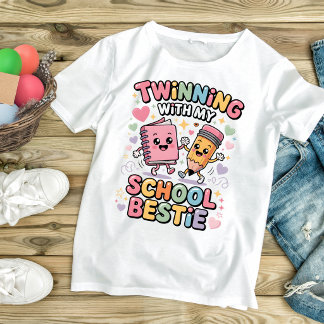 Twinning Met Mijn Beste Schoolvriendin Mooie Notit T-shirt