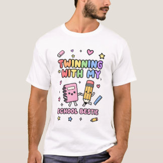 Twinning Met Mijn Beste Schoolvriendin Mooie Notit T-shirt