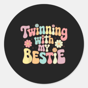 Twinning Met Mijn Bestie Ronde Sticker