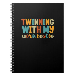 Twinning met mijn werk Bestie BFFs Vrouwen Beste v Notitieboek