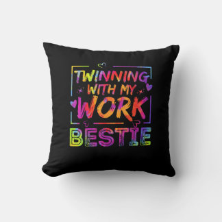Twinning met mijn werk Bestie Spirit Week Best Fir Kussen