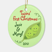 Twinns Eerste Kerstmis Gepersonaliseerd Ornament (Links)