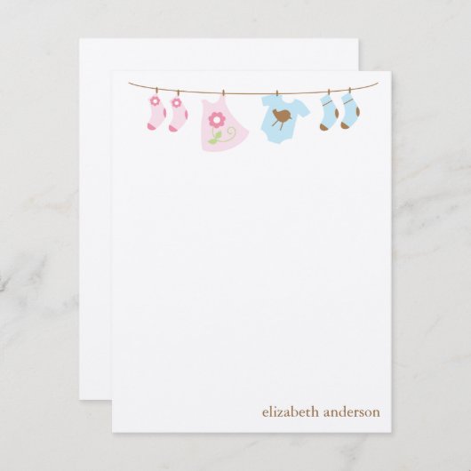 Twinns-lijn aangepaste flatpanel notitiekaartje (Voorkant / Achterkant)