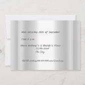 Twins 1er anniversaire Faire-part Party Argent (Dos)