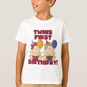 Twins 1er Anniversaire - Girls Tshirts et cadeaux