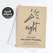 Twins 8e verjaardag Party uitnodiging