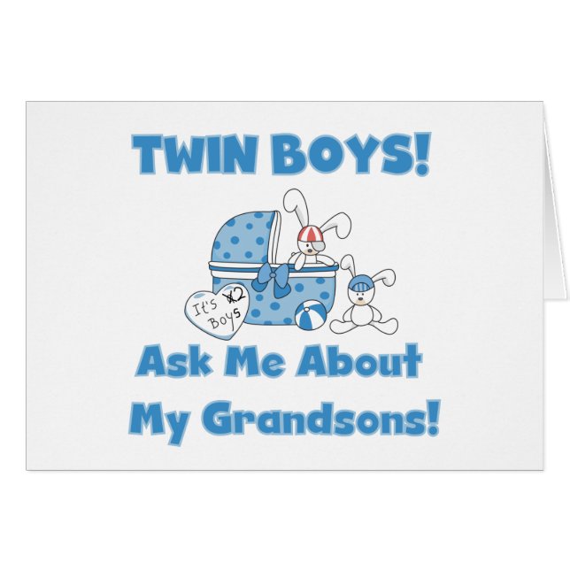 Twins-Ask About My Grandsons Tshirts and Gifts (Devant horizontal)
