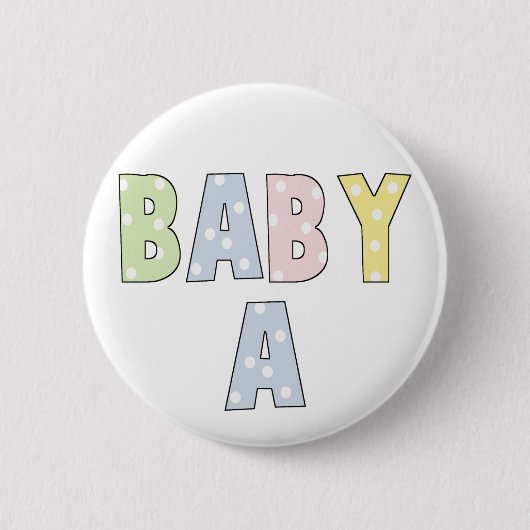 Twins Baby A Pastels Ronde Button 5,7 Cm (Voorkant)