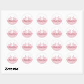 Twins Baby Bunny Baby shower Sticker Merci (Feuille)