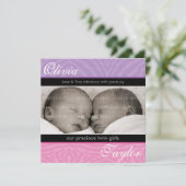 TWINS BABY FAIRE-PART :: harmonie (Debout devant)