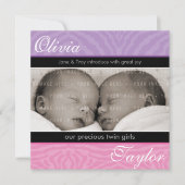 TWINS BABY FAIRE-PART :: harmonie (Devant)