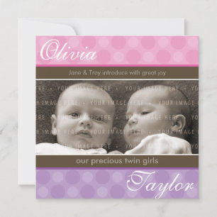 TWINS BABY FAIRE-PART :: harmonie 4SQ