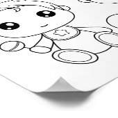 Twins Baby Meisjes Kleurplaat Poster (Hoek)
