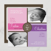 TWINS BABY MERCI :: chéri 4SQ (Devant / Derrière)