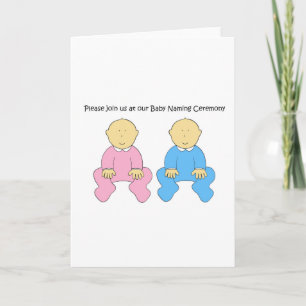 Twins Baby Naming Uitnodiging.
