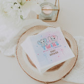 Twins Baby shower Boy Girl Servet