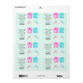 Twins Baby shower Hartelijk dank Etiket (Full Sheet)