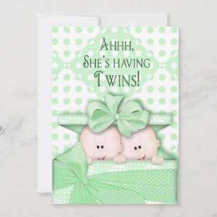 Twins Baby Shower Invitations