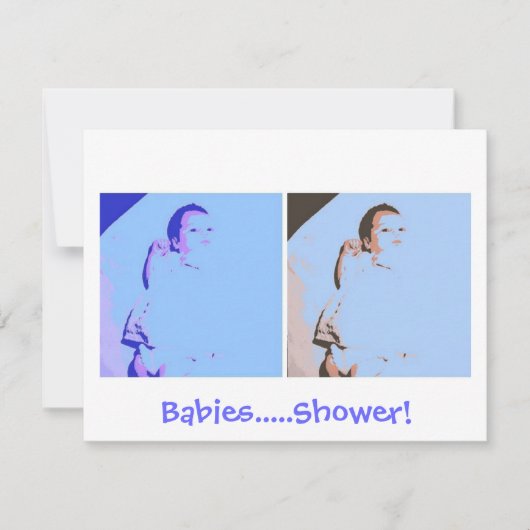 Twins Baby shower Kaart (Voorkant)