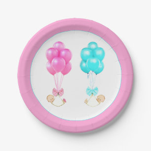 Twins Baby shower Papieren Bordje