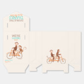 Twins Baby shower Schattige Monkey Double Trouble Bedankdoosjes (Ongevouwen)