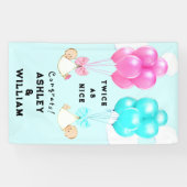Twins Baby shower Spandoek (Horizontaal)