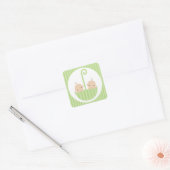Twins Baby shower Vierkante Sticker (Envelop)