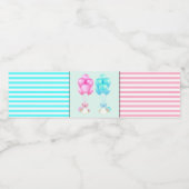 Twins Baby shower Waterfles Etiket (Enkel label)