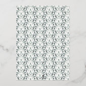 Twins Baptême Invitations Sage Green Crest (Verso)