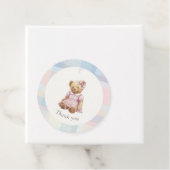 Twins Beary First Birthday Girl Bedankjes Labels (In situ)