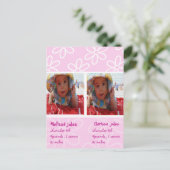 twins bébé filles faire-part photo (Debout devant)