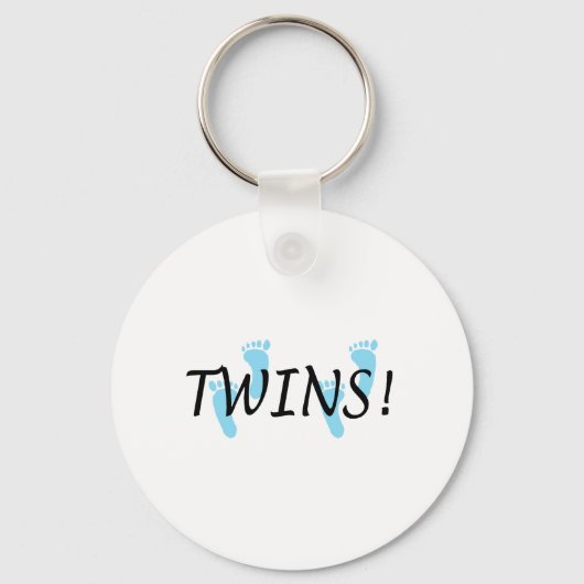 Twins (blauwe voetafdrukken) sleutelhanger (Voorkant)