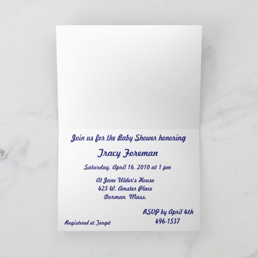 Twins Blue Boy Baby shower Pea dans une invitation (Intérieur)
