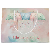 Twins Boy and Girl Douche Umbrella Cadeau Sac (Devant)