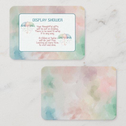 Twins Boy en Meisje Douche Enclosure Kaart (Voorkant / Achterkant)