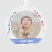 Twins Boys 2 Photos Premier Joyeux Petit Noël (devant)